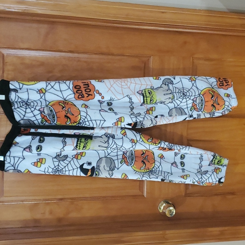 Fluffy Halloween Pajama Pants Grumpy Cat Sz M (8-10)